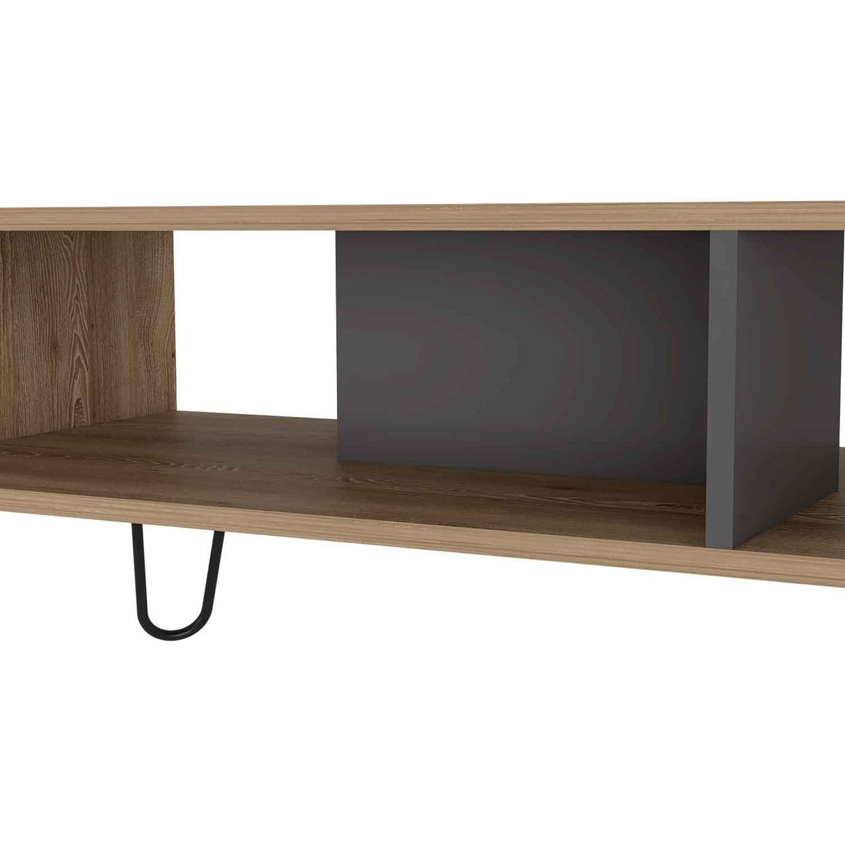 Mesa de Centro Vegas Miel 101x40cm Rectangular con Patas y con Compartimientos - Mesas de Centro | Bylmo