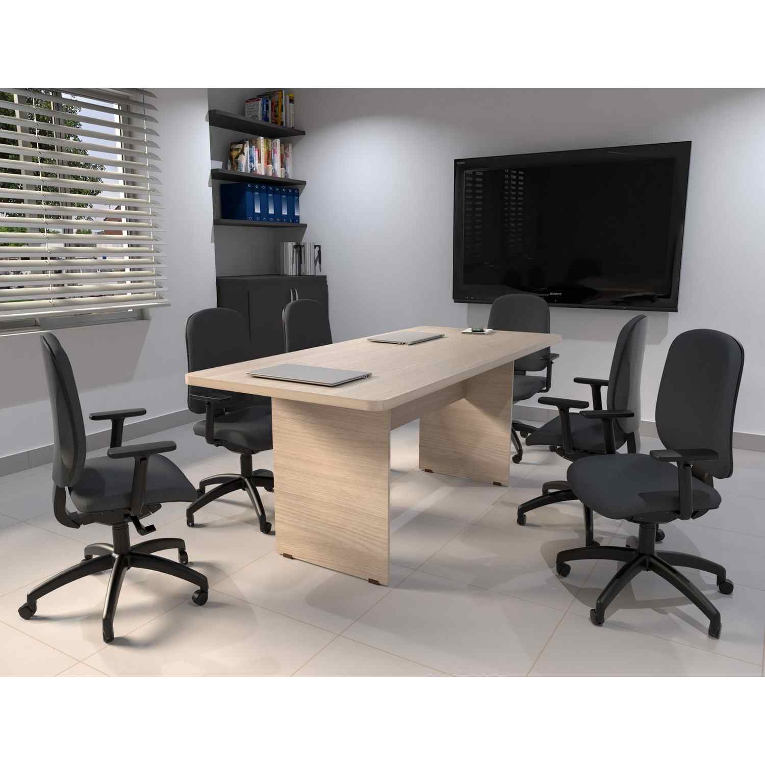 Mesa de Juntas Workforce Arena 180 cm Rectangular para 4 a 6 Puestos - Mesas de Centro | Bylmo