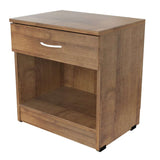 Mesa de Noche Amaretto 48x48cm con Un Cajón y con Un Compartimiento - Mesas de Noche | Bylmo