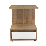 Mesa de Noche Amaretto 40x52cm con Un Cajón y con Un Compartimiento - Mesas de Noche | Bylmo