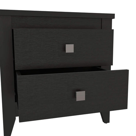 Mesa de Noche Armara Wengue 60 cm con Dos Cajones - Mesas de Noche | Bylmo