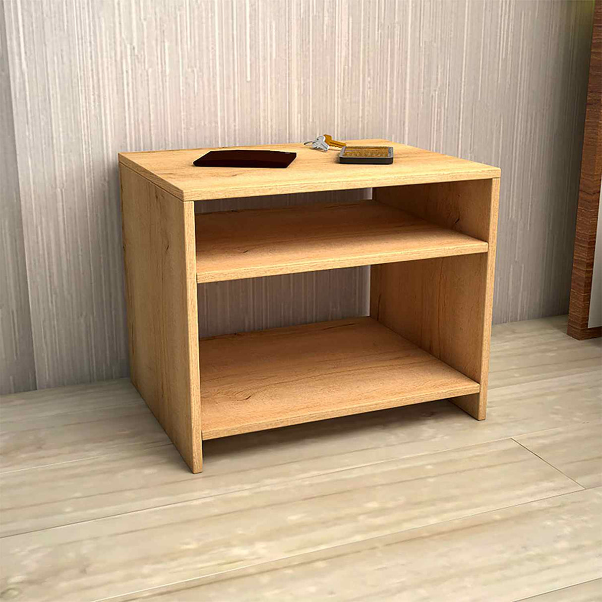 Mesa de Noche Caen Duna 50 cm con Compartimiento - Mesas de Noche | Bylmo