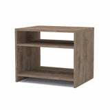 Mesa de Noche Caen Nogal 50 cm con Compartimiento - Mesas de Noche | Bylmo