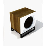 Mesa de Noche Catscape 55 cm Caramelo Y Blanco con Espacio para Gatos - Muebles para Mascotas | Bylmo