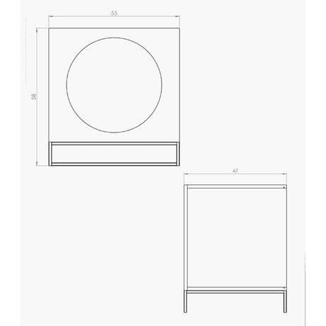 Mesa de Noche Catscape 55 cm Caramelo Y Blanco con Espacio para Gatos - Muebles para Mascotas | Bylmo