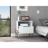 Mesa de Noche Collection W Blanco 47x47cm con Un Cajón y con Un Compartimiento - Mesas de Noche | Bylmo