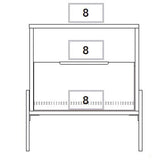 Mesa de Noche Collection W Blanco 47x47cm con Un Cajón y con Un Compartimiento - Mesas de Noche | Bylmo