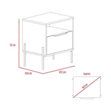 Mesa de Noche Collection W Blanco 47x47cm con Un Cajón y con Un Compartimiento - Mesas de Noche | Bylmo