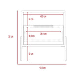 Mesa de Noche Collection W Blanco 47x47cm con Un Cajón y con Un Compartimiento - Mesas de Noche | Bylmo