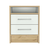 Mesa de Noche Eter Plus Duna 40x51cm con Dos Cajones y con Un Compartimiento - Mesas de Noche | Bylmo