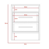 Mesa de Noche Eter Plus Duna 40x51cm con Dos Cajones y con Un Compartimiento - Mesas de Noche | Bylmo