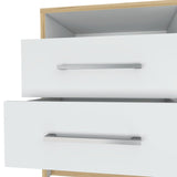 Mesa de Noche Eter Plus Duna 40x51cm con Dos Cajones y con Un Compartimiento - Mesas de Noche | Bylmo