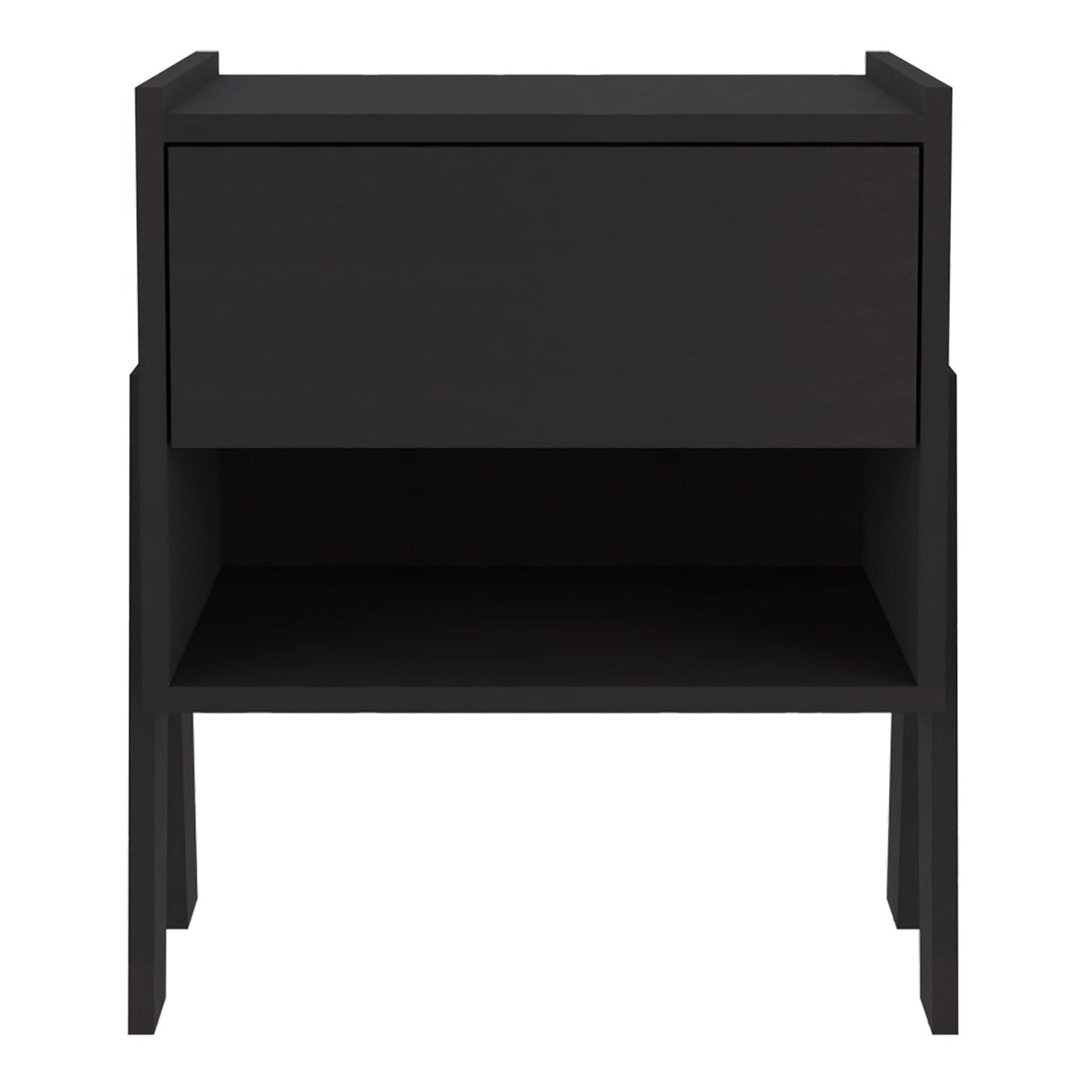 Mesa de Noche Joy Wengue 48x56cm con Un Cajón y con Un Compartimiento - Mesas de Noche | Bylmo