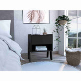 Mesa de Noche Joy Wengue 48x56cm con Un Cajón y con Un Compartimiento - Mesas de Noche | Bylmo