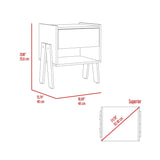 Mesa de Noche Joy Wengue 48x56cm con Un Cajón y con Un Compartimiento - Mesas de Noche | Bylmo
