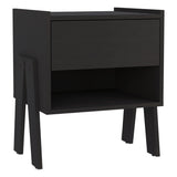 Mesa de Noche Joy Wengue 48x56cm con Un Cajón y con Un Compartimiento - Mesas de Noche | Bylmo
