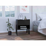 Mesa de Noche Joy Wengue 48x56cm con Un Cajón y con Un Compartimiento - Mesas de Noche | Bylmo