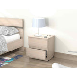 Mesa de Noche MN2610 Arena 48 cm con Cajones - Mesas de Noche | Bylmo