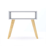 Mesa de Noche Metz Blanco 50 cm con Compartimiento - Mesas de Noche | Bylmo