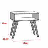 Mesa de Noche Metz Duna 50 cm con Compartimiento - Mesas de Noche | Bylmo