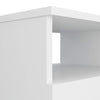 Mesa de Noche Napoles Blanco 41 cm con Dos Cajones y Un Entrepaño