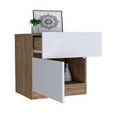 Mesa de Noche Nebraska Miel 50x52.6cm con Un Cajón y con Una Puerta - Mesas de Noche | Bylmo