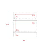 Mesa de Noche Nebraska Miel 50x52.6cm con Un Cajón y con Una Puerta - Mesas de Noche | Bylmo