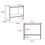 Mesa de Noche Orleans Duna 45 cm con Entrepaño - Mesas de Noche | Bylmo