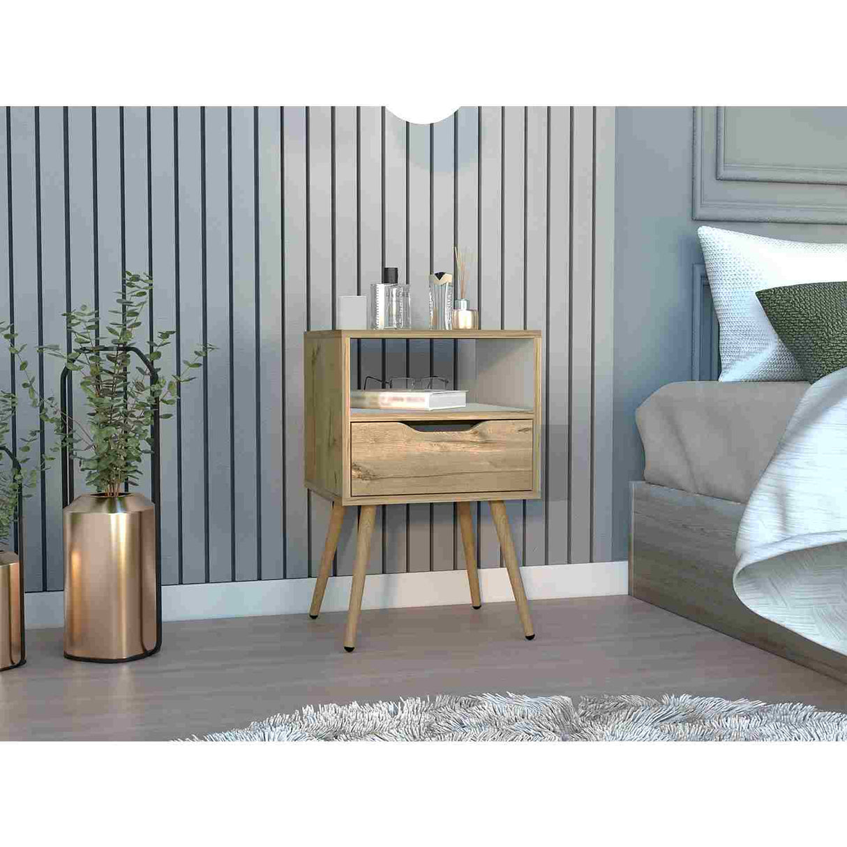 Mesa de Noche Otom Duna 40 cm con Cajones - Mesas de Noche | Bylmo