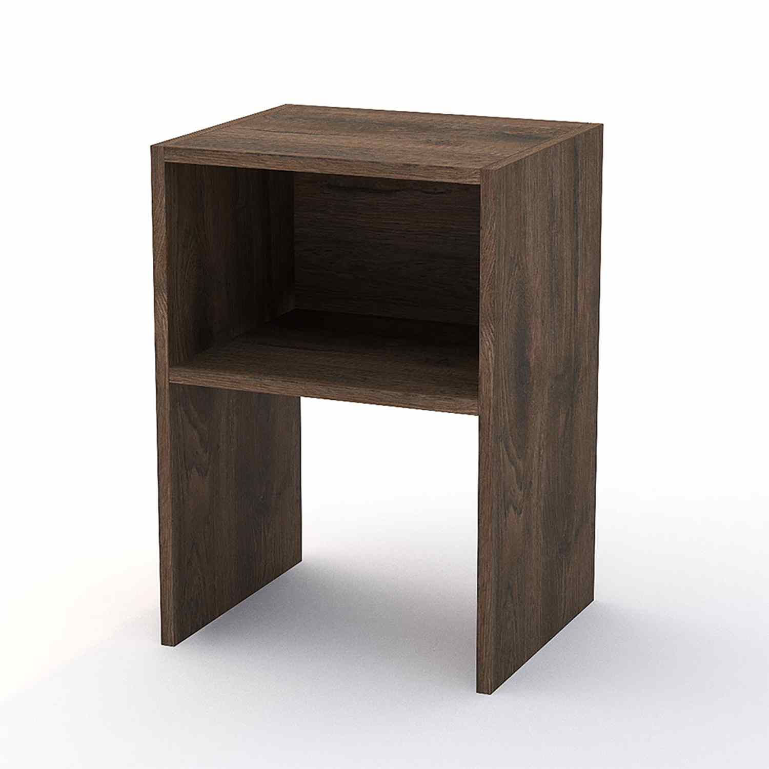 Mesa de Noche Reims Nogal 35 cm Minimalista - Mesas de Noche | Bylmo