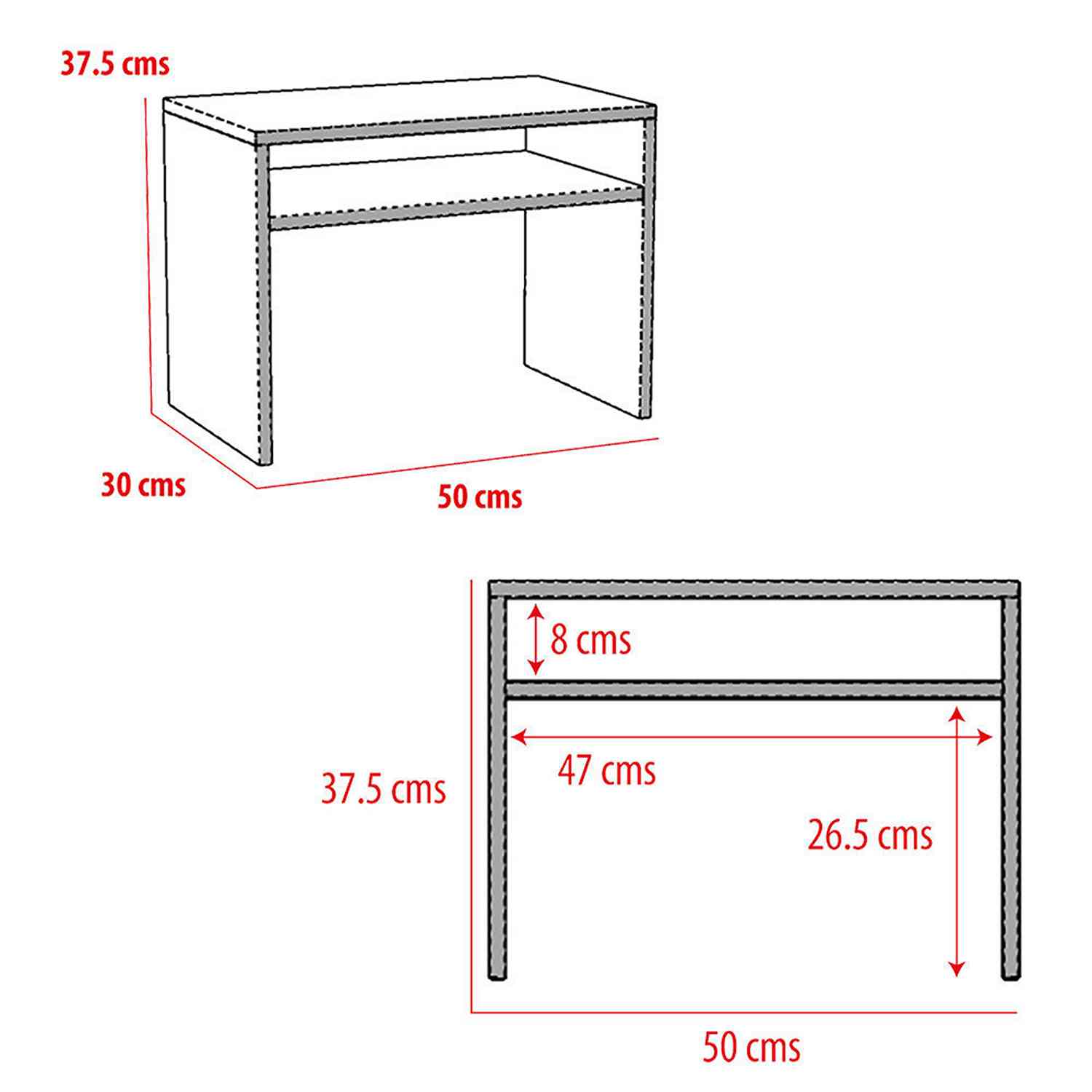 Mesa de Noche Tolosa Blanco 38 cm Minimalista - Mesas de Noche | Bylmo