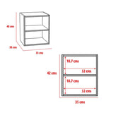 Mesa de Noche Versalles Blanco 35 cm con Compartimiento - Mesas de Noche | Bylmo