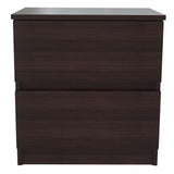 Mesa de Noche Wengue 48x48cm con Dos Cajones - Mesas de Noche | Bylmo