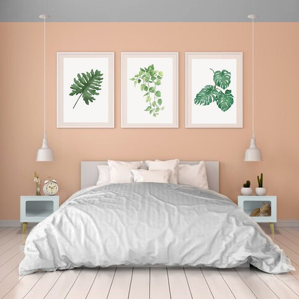 Mesa de Noche x 2 Auxiliar Blanco 39 cm Cuadradas con Espacio para Mascota - Combos Habitacion | Bylmo