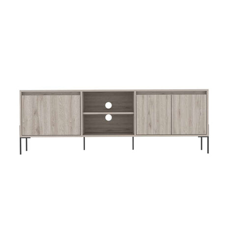 Rack London Ceniza 162 cm con Dos Puertas y Un Cajón - Muebles para TV | Bylmo