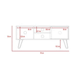Mesa para TV Andorra Bellota 115x50cm Para TV Hasta 50 Pulgadas con Un Cajón con Ranuras para Cables y con Patas - Muebles de TV | Bylmo