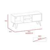 Mesa para TV Andorra Bellota 115x50cm Para TV Hasta 50 Pulgadas con Un Cajón con Ranuras para Cables y con Patas - Muebles de TV | Bylmo