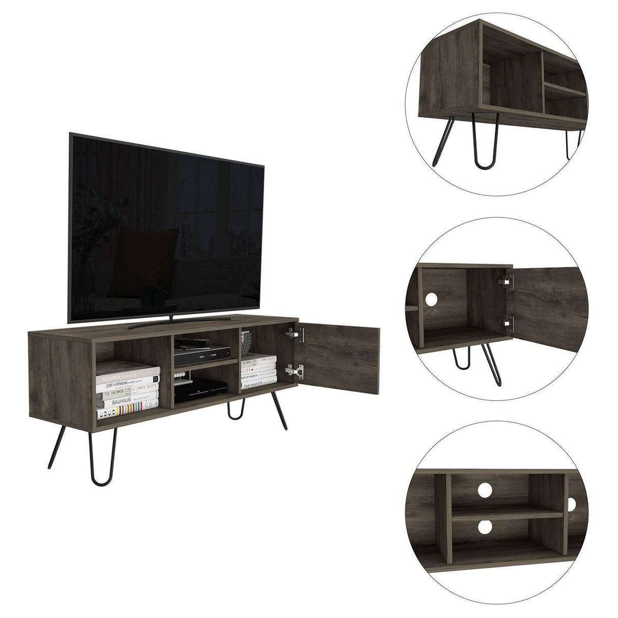 Mesa para TV Andorra Bellota 115 cm para TV Hasta 50 Pulgadas - Muebles de TV | Bylmo