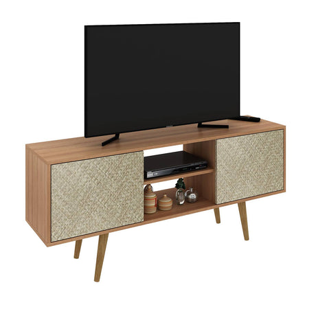 Rack Ecuador Almendra 136 cm con Dos Puertas - Muebles para TV | Bylmo