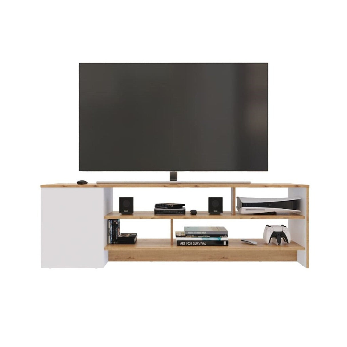 Mesa para TV Flat Duna 160x40cm Para TV Hasta 65 Pulgadas sin Cajones - Muebles de TV | Bylmo