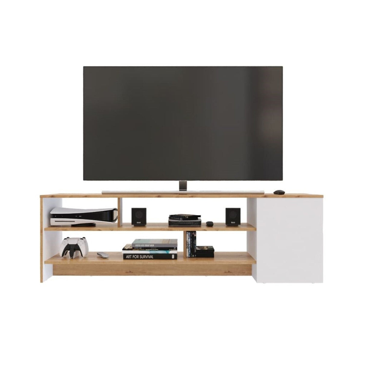 Mesa para TV Flat Duna 160x40cm Para TV Hasta 65 Pulgadas sin Cajones - Muebles de TV | Bylmo