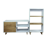 Mesa para TV Flow Blanco 60 cm con Biblioteca - Combos Sala | Bylmo