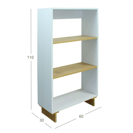 Mesa para TV Flow Blanco 60 cm con Biblioteca - Combos Sala | Bylmo
