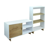 Mesa para TV Flow Blanco 60 cm con Biblioteca - Combos Sala | Bylmo