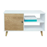 Mesa para TV Flow Blanco 60 cm con Biblioteca - Combos Sala | Bylmo