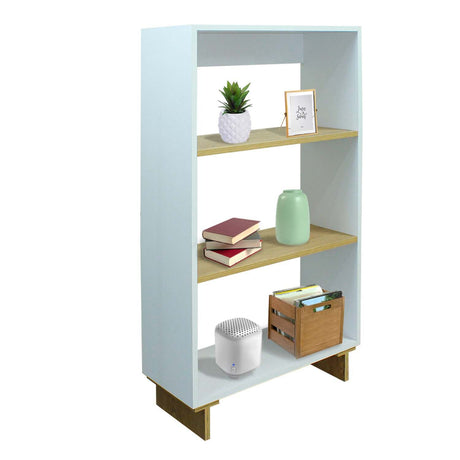 Mesa para TV Flow Blanco 60 cm con Biblioteca - Combos Sala | Bylmo