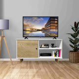 Mesa para TV Flow Blanco 60 cm con Biblioteca - Combos Sala | Bylmo