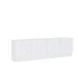 Mesa para TV Mind Blanco 182x55cm Para TV Hasta 70 Pulgadas con Cuatro Cajones y con Ranuras para Cables - Muebles de TV | Bylmo