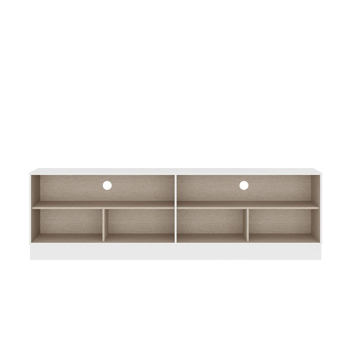 Mesa para TV Mind Blanco 182x55cm Para TV Hasta 70 Pulgadas con Cuatro Cajones y con Ranuras para Cables - Muebles de TV | Bylmo