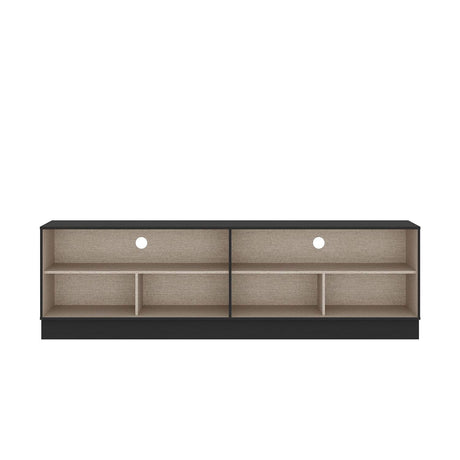 Mesa para TV Mind Negro 182x55cm Para TV Hasta 70 Pulgadas con Cuatro Cajones y con Ranuras para Cables - Muebles de TV | Bylmo